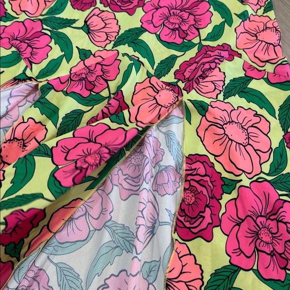 Y2K Betsey Johnson All Over Floral Print Dress Sz XXL Baby Doll Bright - Picture 5 of 10